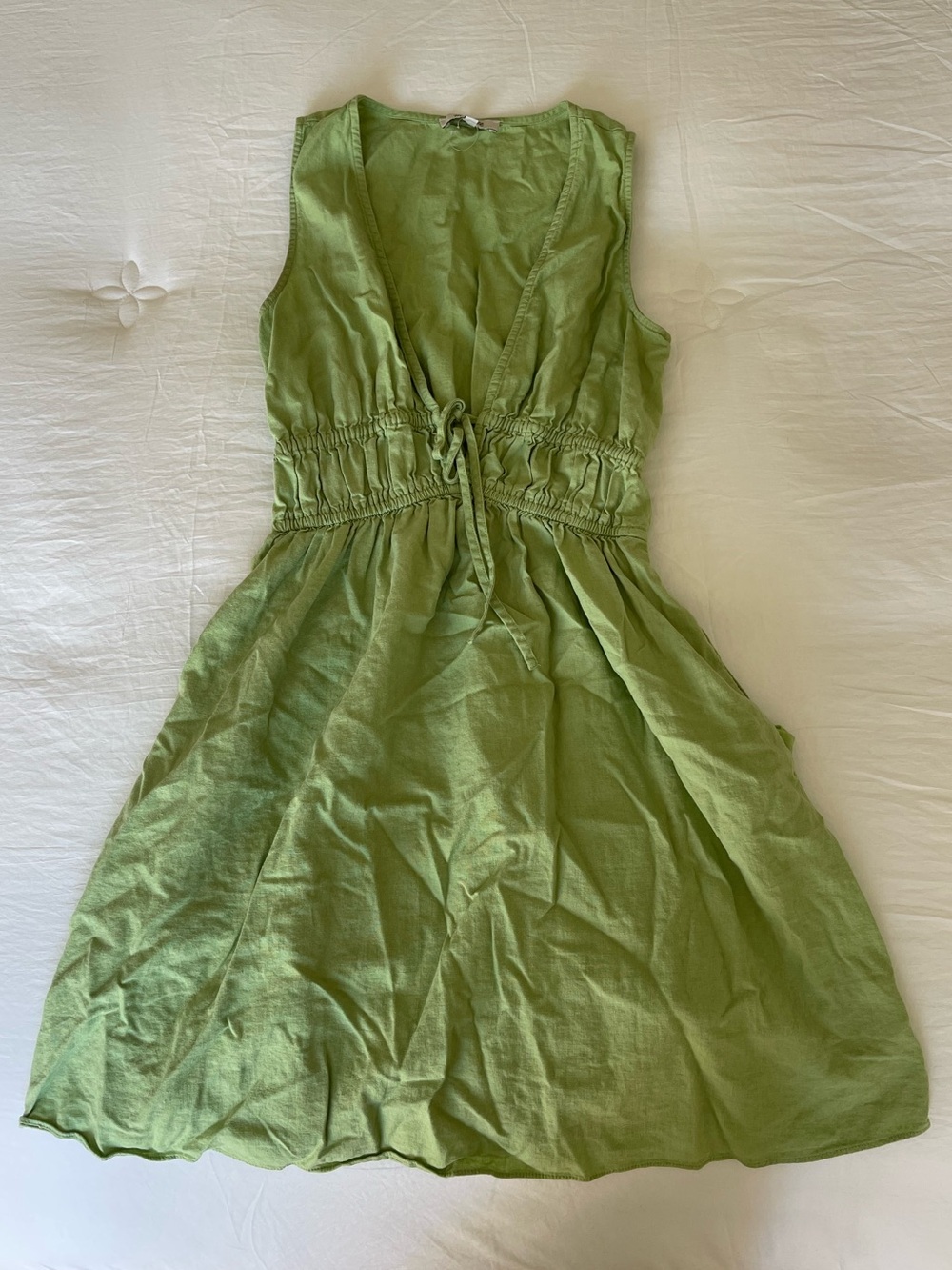 Madewell Green halter mini dress